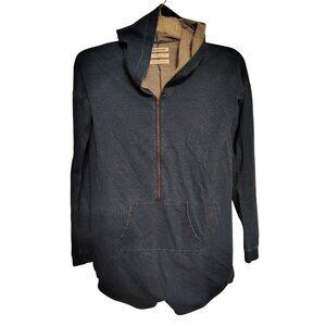 One Teaspoon Free People Denim Blue Colored Zip Front Hoodie, XS Oversized